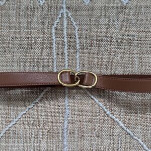 B-Low The Belt Maeve Mini Belt Adjustable Cuoio & Gold Interlocking Rings OS